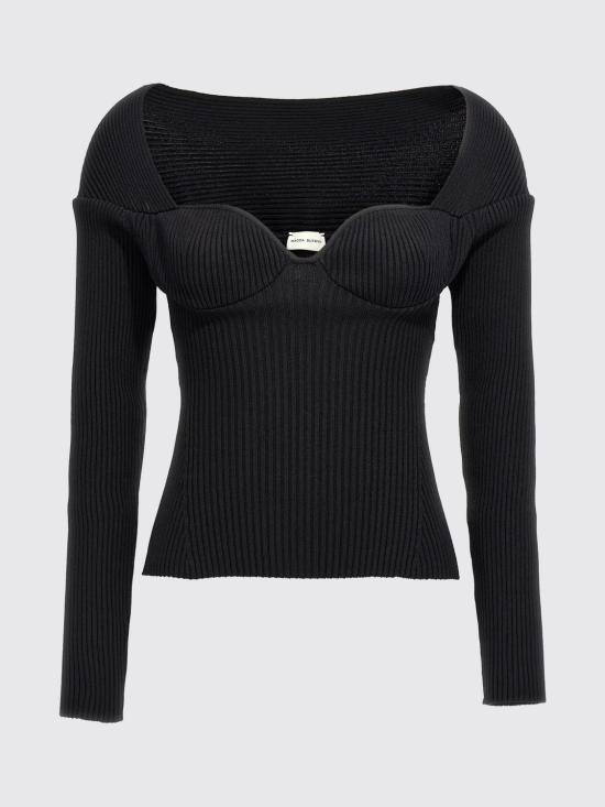 25FW 마그다뷰트림 긴팔 티셔츠 325924 Black