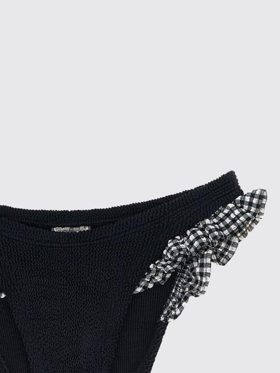 25FW 훈자 지 원피스 수영복 JEANBIKINI BLACKGINGHAM White - HUNZA G