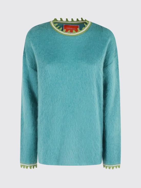 25FW 라 더블제이 스웨터 PUL0165KNI170SOLID BU08 Acid Green