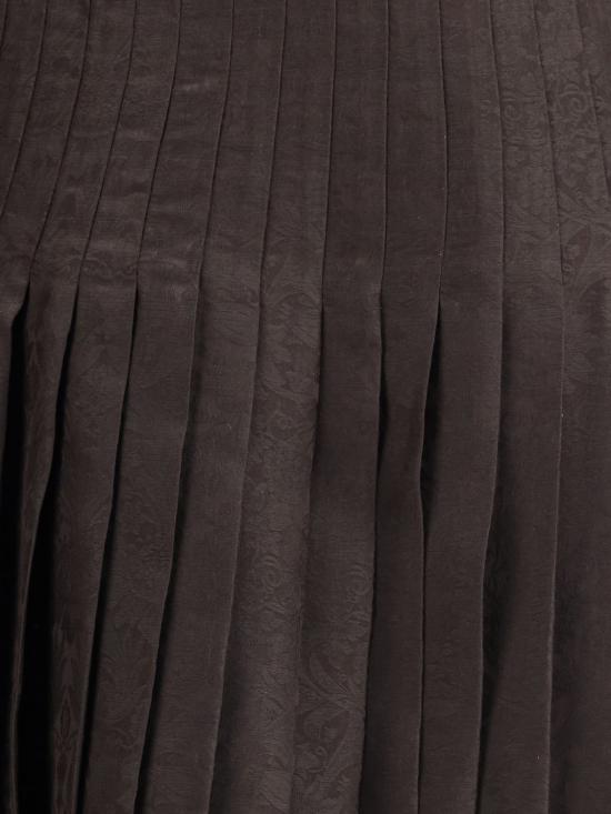 25FW 버버리 선플라워 플리츠 실크 스커트 8116709 Brown - BURBERRY