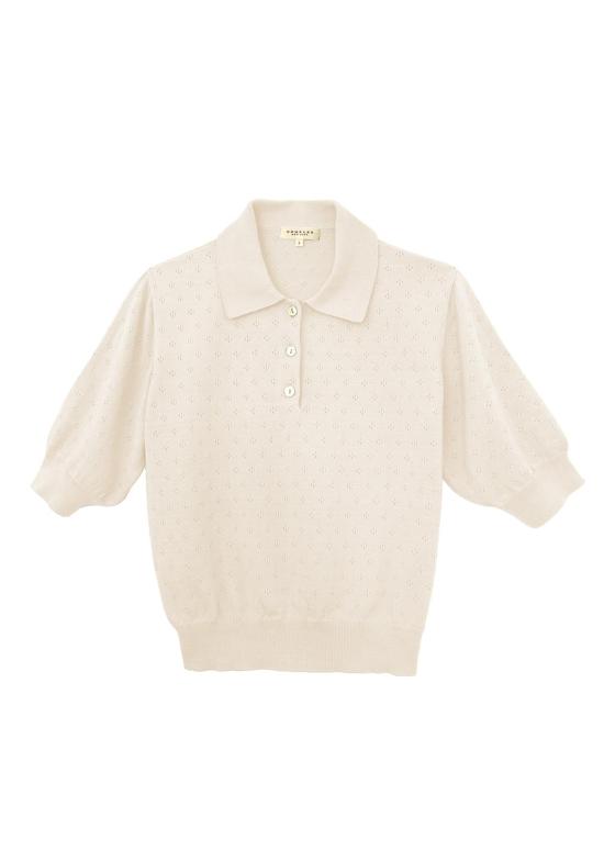  데미리 뉴욕 반팔 티셔츠 데밀리 로건 포인텔 코튼 폴로 탑 - DEMYLEE