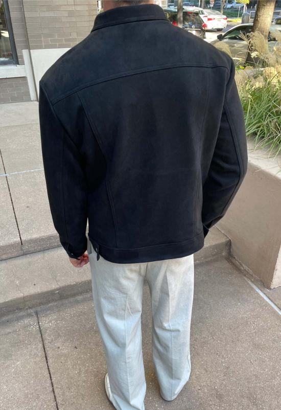  더 엔케이씨 스토어 자켓 Nkc 스토어 블랙 스웨이드 재킷 - The NKC Store