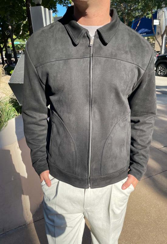  더 엔케이씨 스토어 자켓 Nkc 스토어 블랙 스웨이드 재킷 - The NKC Store