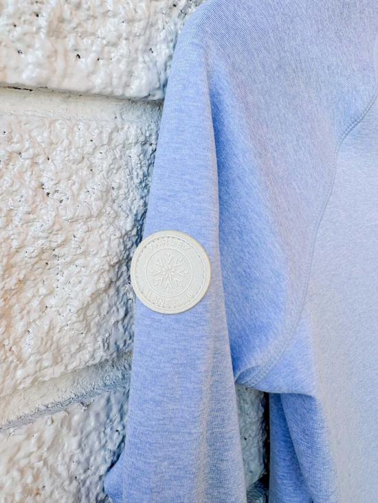  발리 블라우스/셔츠 Varley Always Warm 크루넥 베이스레이어 탑 글레이셔 마를 - VARLEY