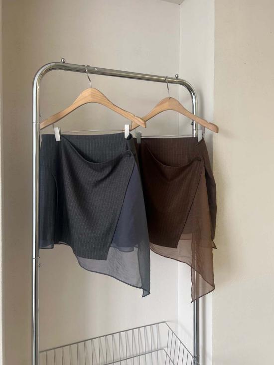  더 엔케이씨 스토어 숏 스커트 Nkc 스토어 매디슨 스트라이프 스커트 - The NKC Store