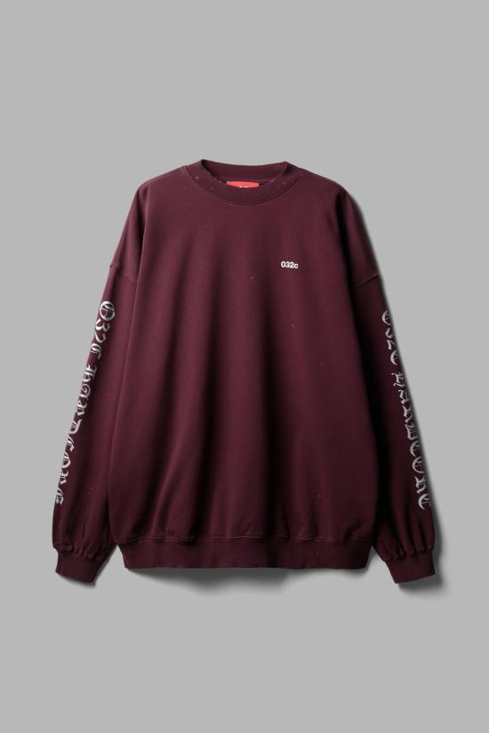 25FW 032C 긴팔 티셔츠 32CU252PRSW038RD FADED AUBERGINE DOM