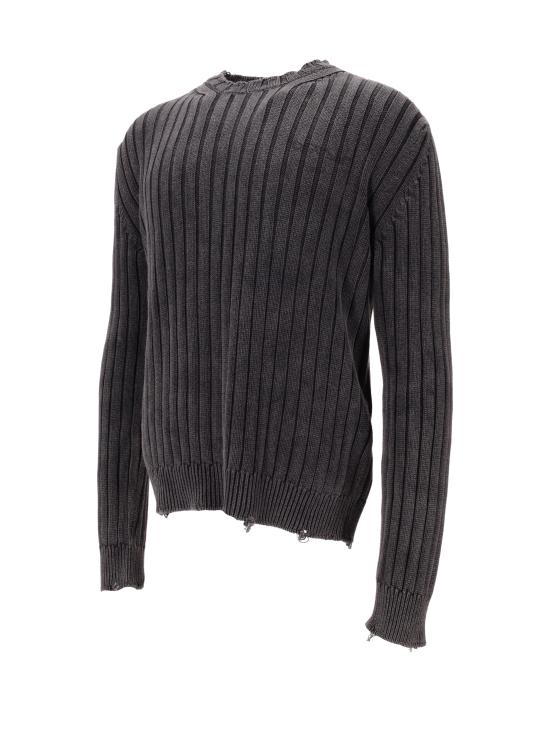 25FW 오프화이트 스웨터 OMHE20BF25KNI001 1310 VINTAGE BLACK BLACK - OFF WHITE