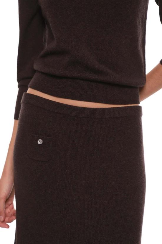  샌디리앙 롱 스커트 Sandy Liang Myos 스커트 브라운 - SANDY LIANG