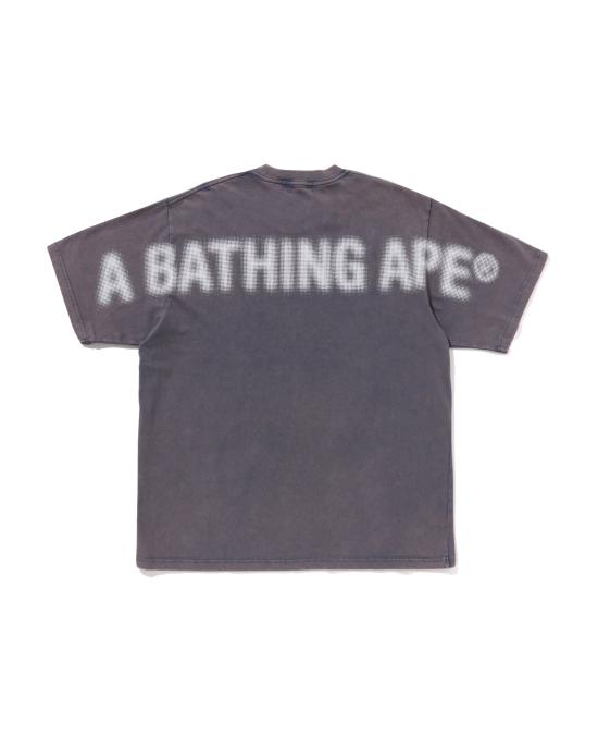  베이프 반팔 티셔츠 001CSL301307MCHA CHARCOAL DOM - BAPE