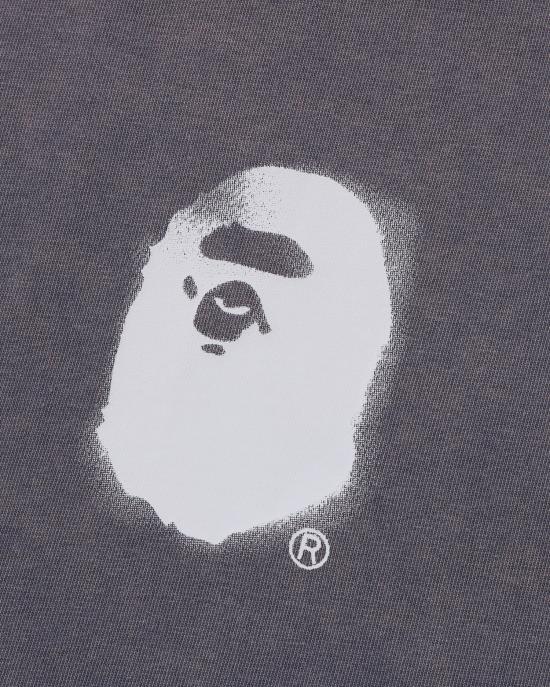  베이프 반팔 티셔츠 001CSL301307MCHA CHARCOAL DOM - BAPE