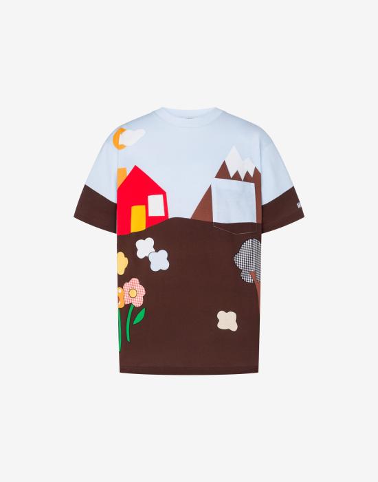 25FW 모스키노 반팔 티셔츠 AEF252ZZ07305241AEF3888 Grey DOM