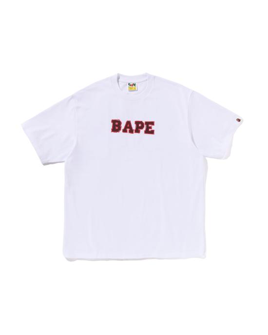  베이프 반팔 티셔츠 001TEL801320MWHT WHITE DOM