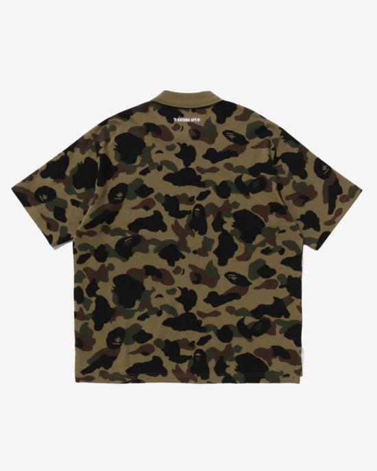  베이프 반팔 티셔츠 001POL301303MGRN GREEN DOM - BAPE