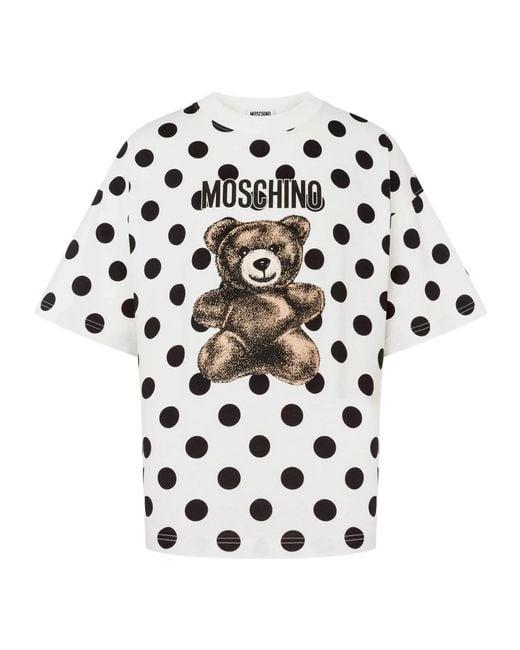 25FW 모스키노 반팔 티셔츠 AEF252D 07175441AEF2003 White DOM