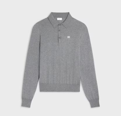 25FW 셀린느 폴로 티셔츠 RY0FC367Y09GM MIDIUM GREY DOM