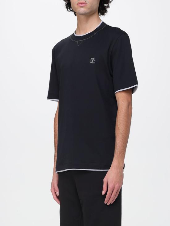 25FW 브루넬로 쿠치넬리 반팔 티셔츠 M0B137451GCGB88 BLACK DOM - BRUNELLO CUCINELLI