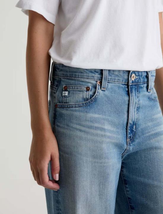  아드리아노 골드슈미드 데님 팬츠 Ag Jeans Saige 와이드 레그 진 - ADRIANO GOLDSCHMIED