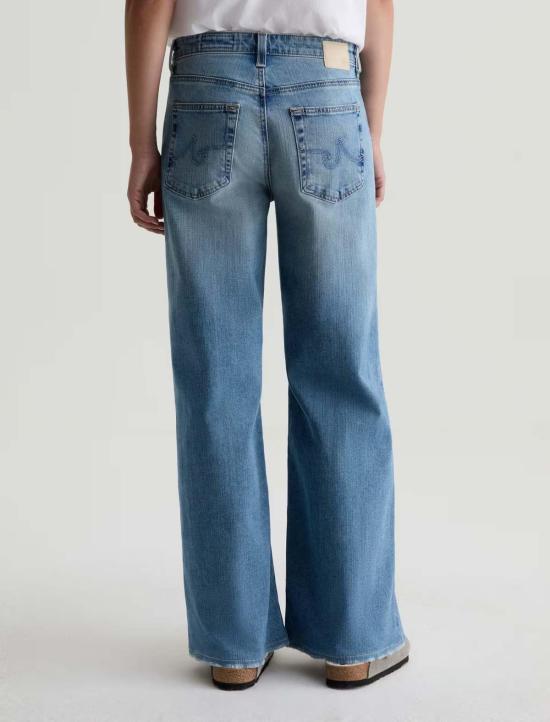  아드리아노 골드슈미드 데님 팬츠 Ag Jeans Saige 와이드 레그 진 - ADRIANO GOLDSCHMIED