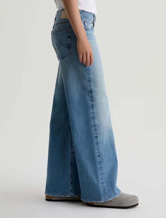 아드리아노 골드슈미드 데님 팬츠 Ag Jeans Saige 와이드 레그 진 - ADRIANO GOLDSCHMIED
