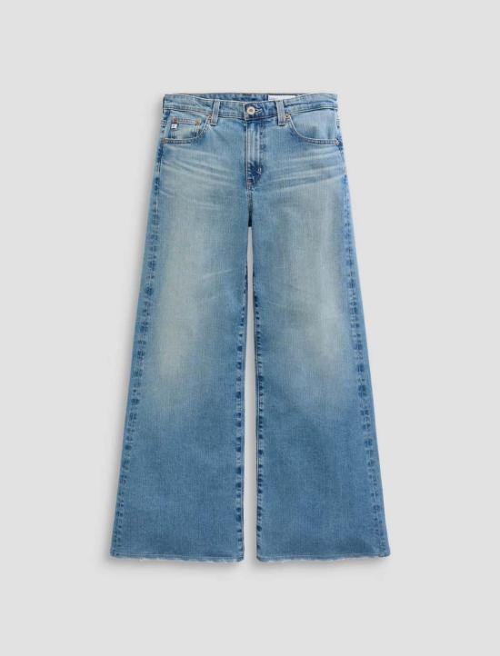  아드리아노 골드슈미드 데님 팬츠 Ag Jeans Saige 와이드 레그 진 - ADRIANO GOLDSCHMIED