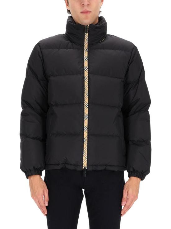 25FW 버버리 체크 테이프 스노우든 푸퍼 자켓 체크 테이프 스노우든 푸퍼  8110196 A1189 Black