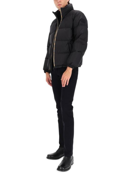 25FW 버버리 체크 테이프 스노우든 푸퍼 자켓 체크 테이프 스노우든 푸퍼  8110196 A1189 Black - BURBERRY