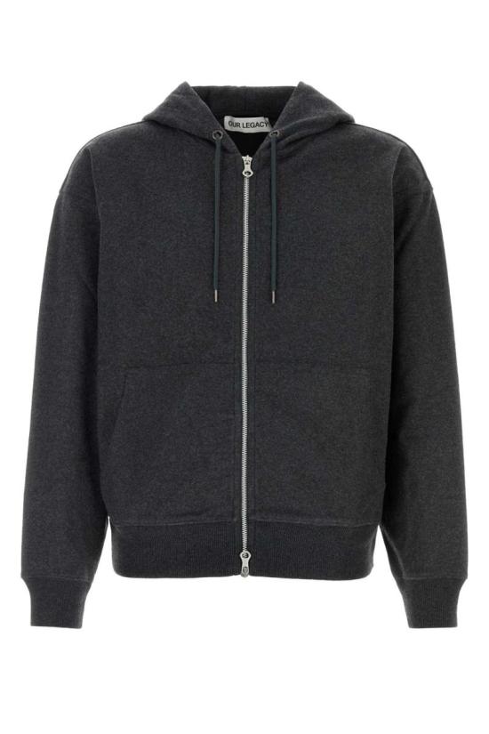 25FW 아워레가시 스웨터 M4256RC CHAELAMEL CHARCOAL ELASTIC MELTON