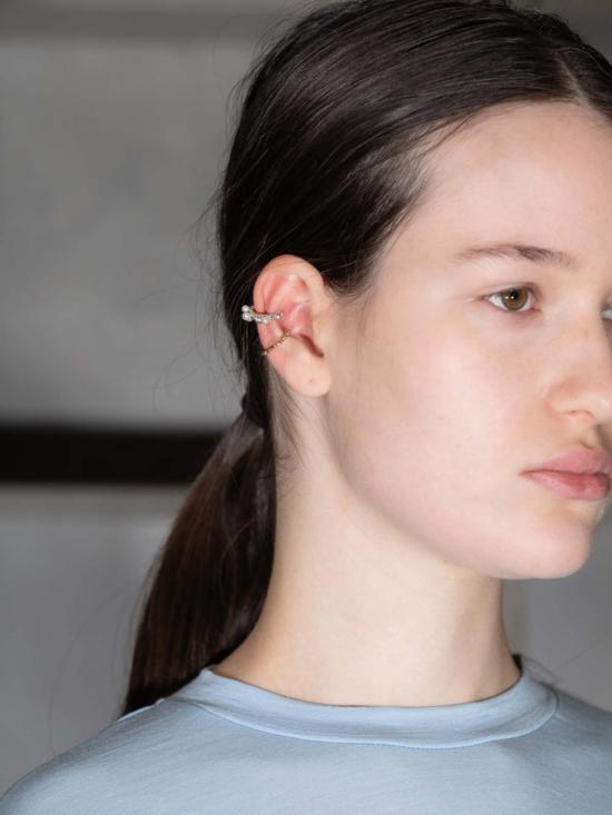  패리스 이어링 파리스 로카 펄라 이어커프 스털링 실버/펄 - FARIS