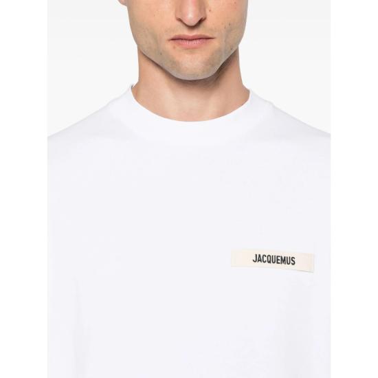 25FW 자크뮈스 그로그랜 로고 롱 슬리브 티셔츠 TSM00570 AJ00226 100 WHITE - JACQUEMUS
