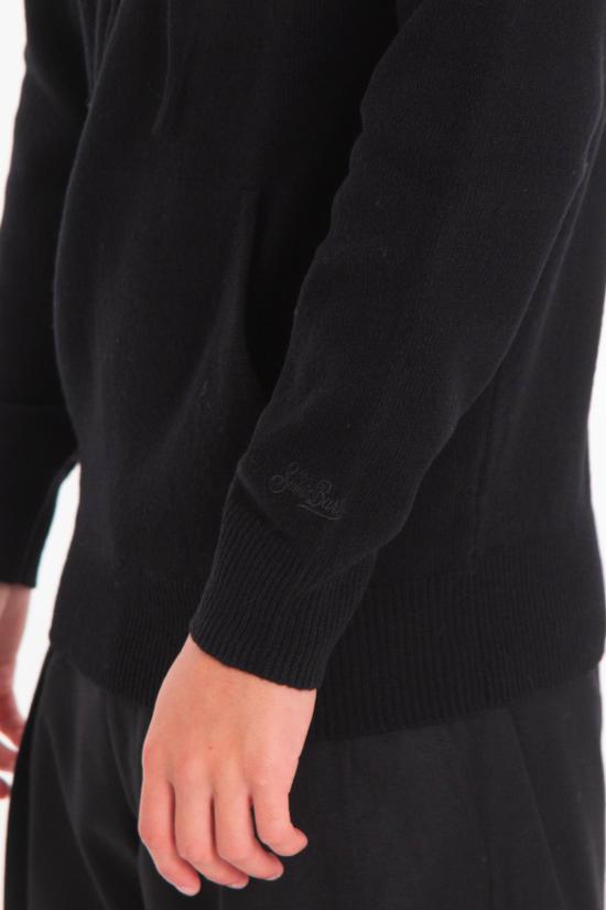 25FW 세인트바쓰 후드 티셔츠 MAH0002 00037I 00 Black - MC2 SAINT BARTH