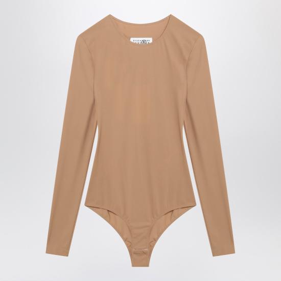 26SS MM6 메종마르지엘라 바디수트 티셔츠 S52NA0075S20518 Beige