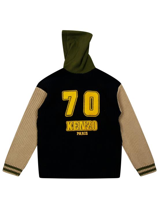 25FW [키즈] 겐조 가디건 K61417 V82 MARINE BEIGE BLU - KENZO