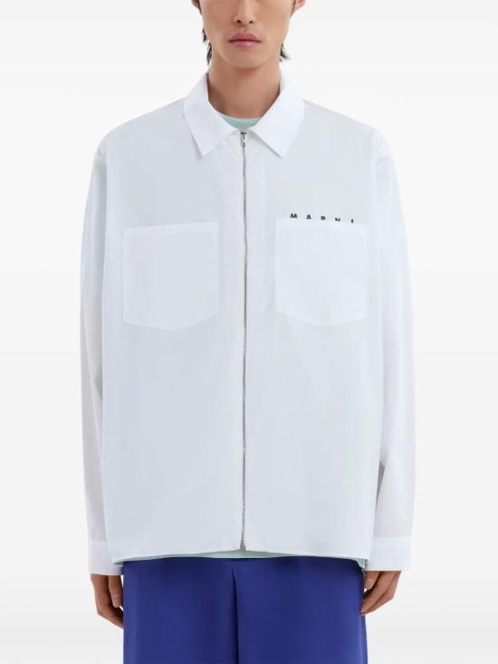 25FW 마르니 긴팔 셔츠 CUMU0297P0 USCT88 LOW1 White - MARNI