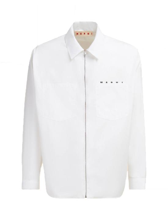 25FW 마르니 긴팔 셔츠 CUMU0297P0 USCT88 LOW1 White