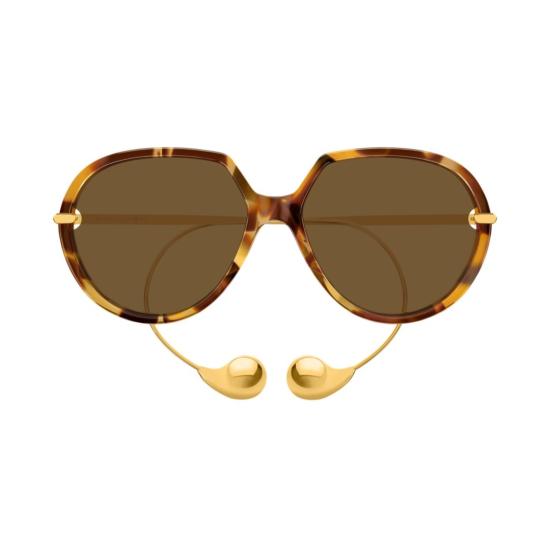 25FW 보테가베네타 선글라스 BV1436S 002 HAVANA GOLD BROWN - BOTTEGA VENETA