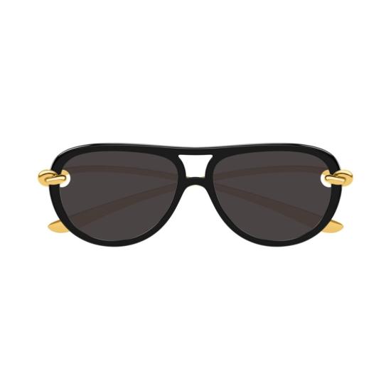 25FW 보테가베네타 선글라스 BV1418S 005 BLACK GOLD GREY - BOTTEGA VENETA