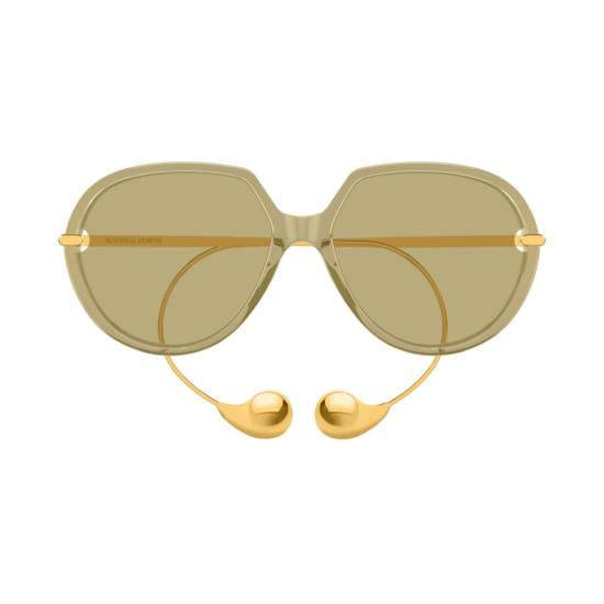 25FW 보테가베네타 선글라스 BV1436S 004 YELLOW GOLD BROWN - BOTTEGA VENETA