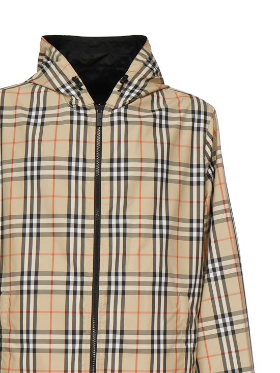 26SS 버버리 리버시블 체크 후디드 자켓 8110371 B9368 SAND - BURBERRY