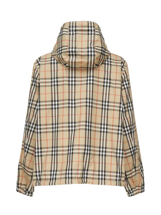 26SS 버버리 리버시블 체크 후디드 자켓 8110371 B9368 SAND - BURBERRY