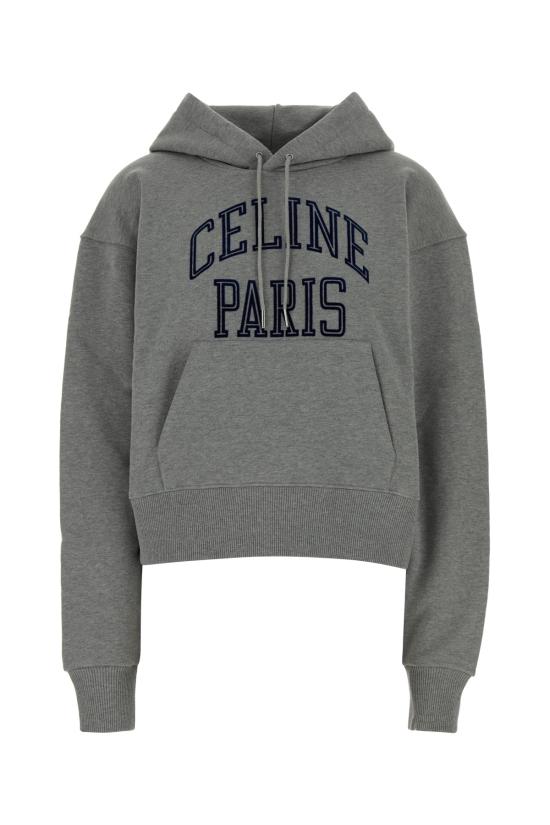 25FW 셀린느 후드 티셔츠 RY0KI345F09SH GREY MELANGE NAVY DOM