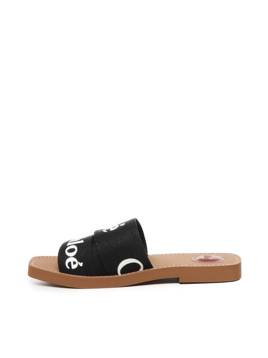 26SS 끌로에 우디 플랫 뮬 CHC22U188Z3 001 BLACK - CHLOE