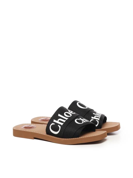 26SS 끌로에 우디 플랫 뮬 CHC22U188Z3 001 BLACK - CHLOE