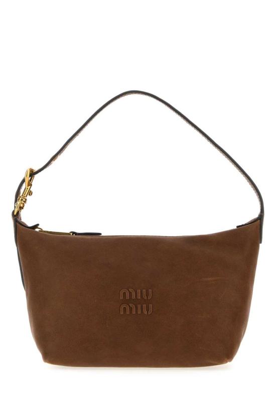 25FW 미우미우 스무스 그레인 피니쉬 레더 크로셰 파우치 5NE841AEFXF0316 OAK DOM