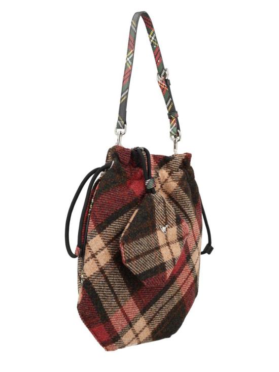  비비안웨스트우드 드로스트링 파우치 셋트 백 57010006U W018D H201 LIGHT CHECK DOM - VIVIENNE WESTWOOD