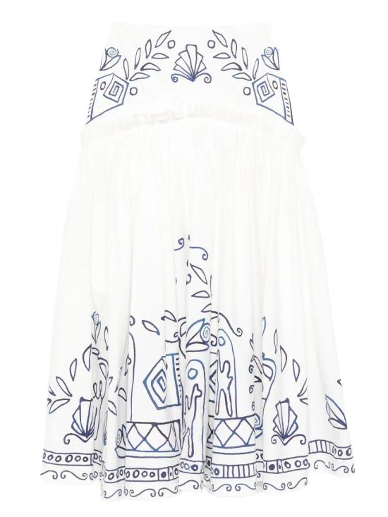 26SS 알레메 롱 스커트 6043SCREAM White