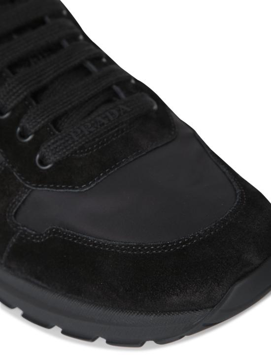 26FW 프라다 프락스 2.0 리나일론 앤 스웨이드 스니커즈 2EE436 D7C F0002 Black - PRADA
