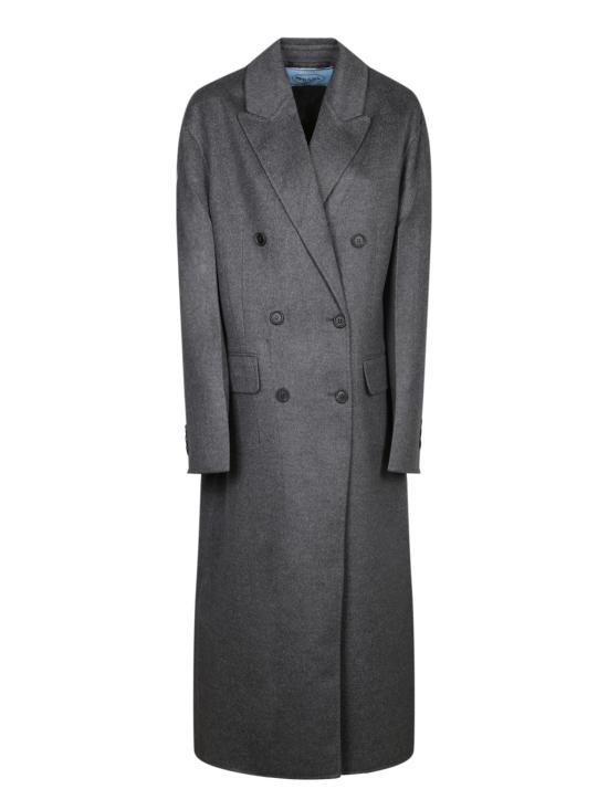 26FW 프라다 롱 울 혼합 코트 P617S 179B F0480 Grey