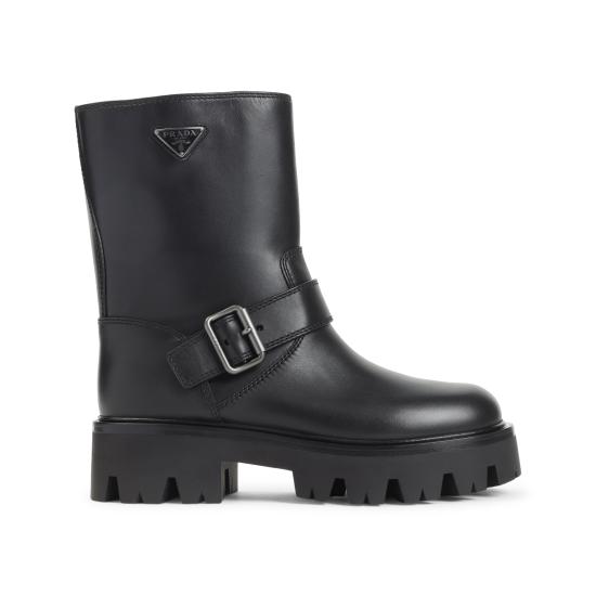 25FW 프라다 메탈 버클 레더 부츠 1U187OF050UZEF0002 BLACK DOM