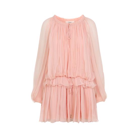 26SS 끌로에 미디 원피스 CH26SRO02001 6L6 NUDE NEUTRALS - CHLOE