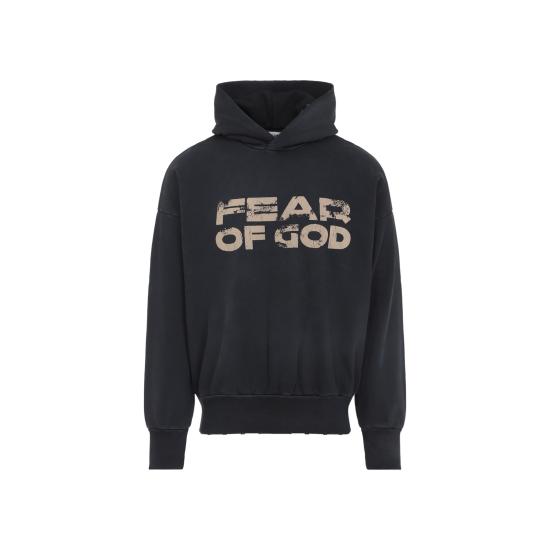 25FW 피어오브갓 후드 티셔츠 FG25FW1212102BHFUS 001 BLACK - FEAR OF GOD